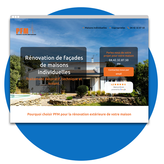 Refonte du site vitrine de PFM