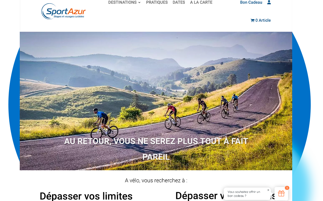 Refonte du site e-commerce de Sport Azur