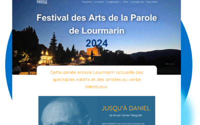 Réalisation du site Festival des Arts de la Parole