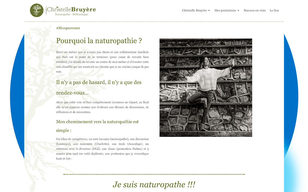 Création du site internet de Christelle Bruyère