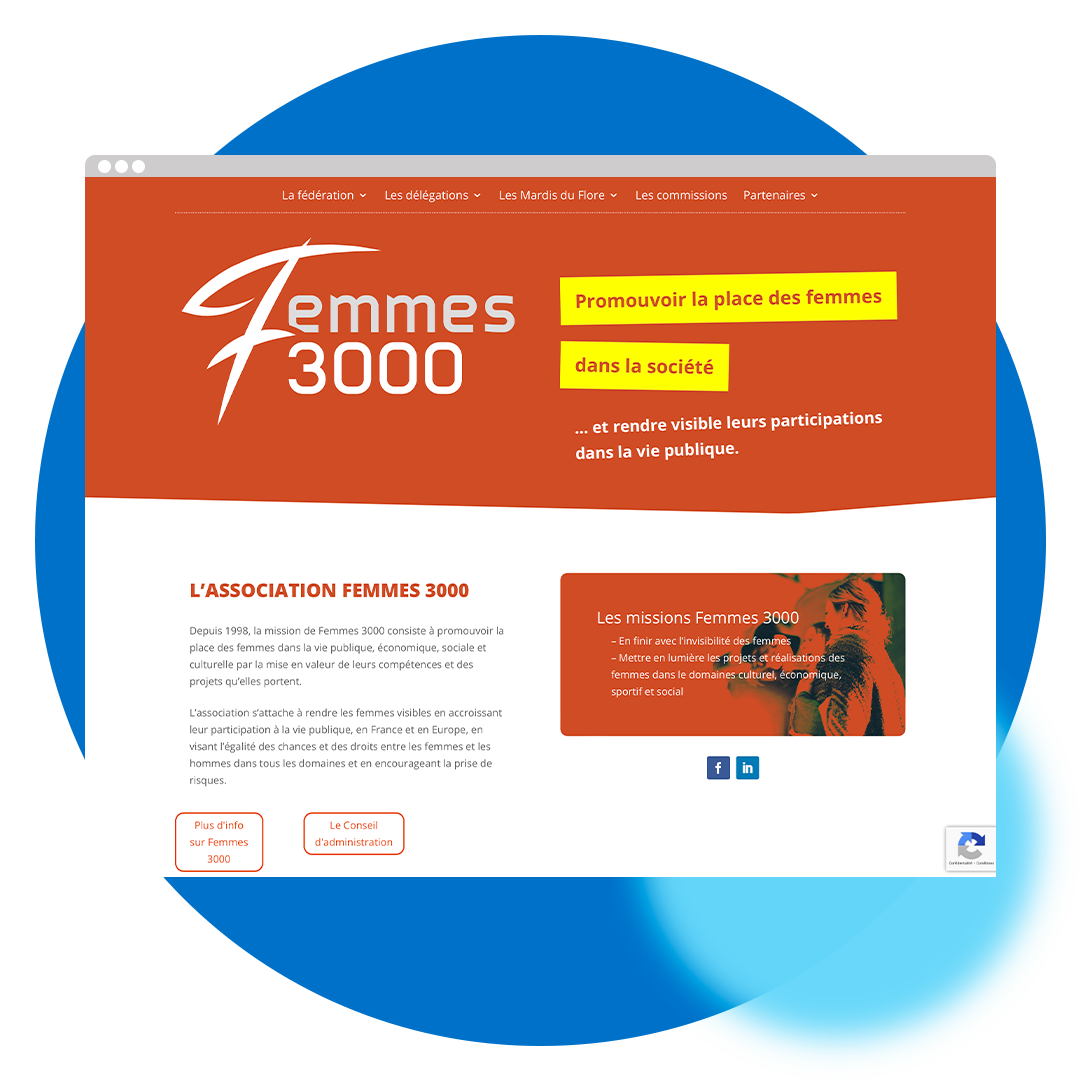 réalisation du site Femmes 3000